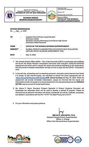 DepEd San Fernando partners with LifeRisks