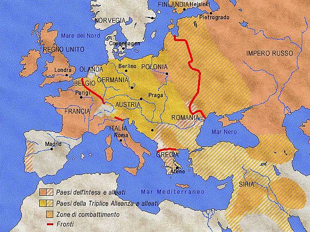 Carta dei due fronti: orientale ed occidentale