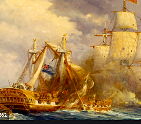 The USS Constitution defeats the HMS Guerriere