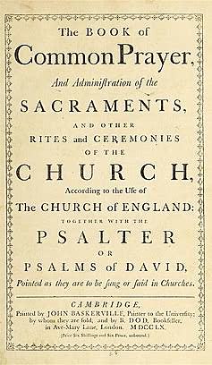 Atto di uniformità, Book of Common Prayer