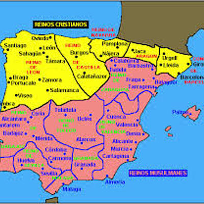 Timeline: P.I. DURANTE LA EDAD MEDIA: 3 culturas  y un mapa político en constante cambio