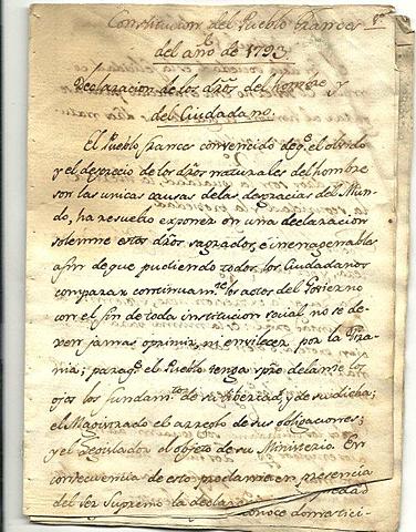Declaración de los Derechos Hombre y del Ciudadano de 1793