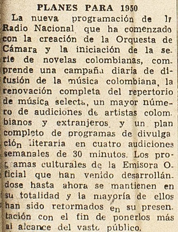 Series radioteatrales y una nueva orquesta de cámara