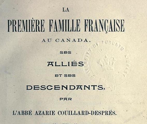 Arrivée de la première famille française