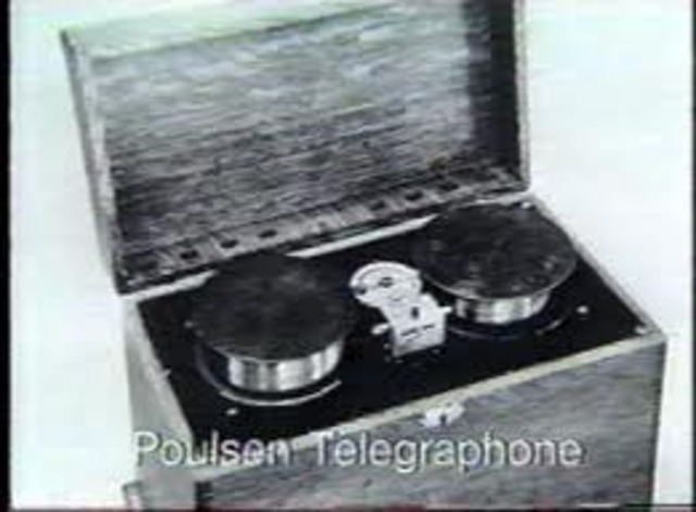 Danish inventor Valdemar Poulson invents magnetic wire sound recording