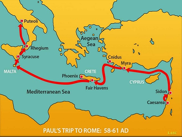 Viaje de Pablo a Roma