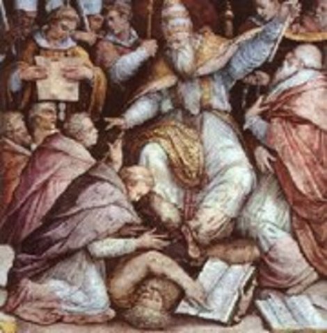 The church excommunicates Luther