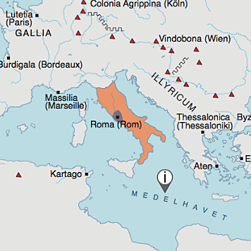 Rom kontrollerar den Apenninska halvön