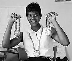 First African American and American Woman to Win 3 Gold Medals in a singly Olympics (Wilma Rudolph)