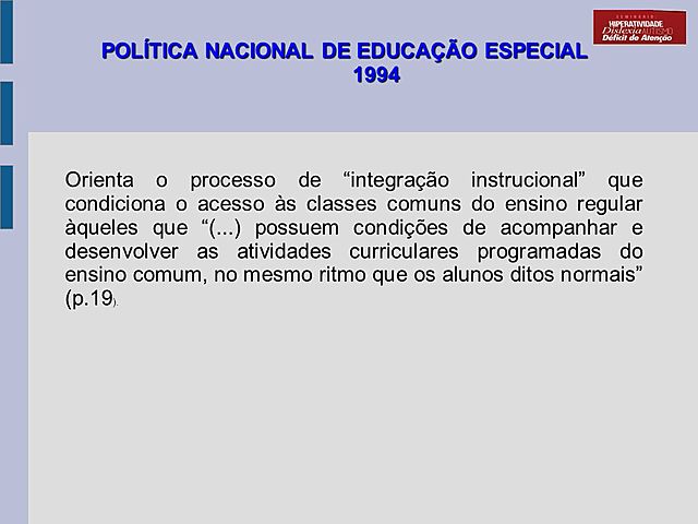 Política Nacional de Educação Especial de 1994