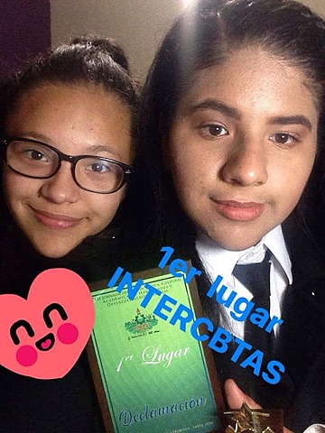 Ganadora en declamación