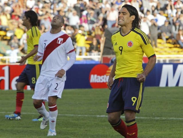 Peru vs Colombia match.