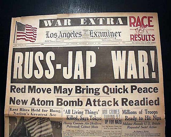 Russia declares war on Japan