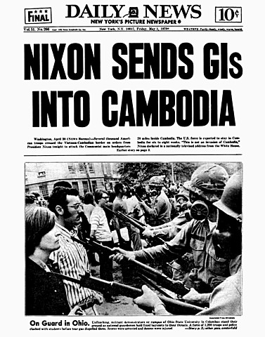 President Nixon extends Vietnam War to Cambodia