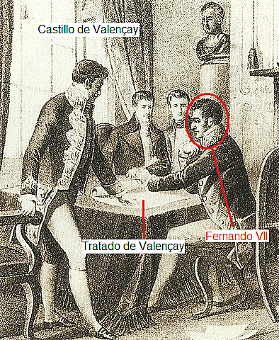 Tratado de Valençay: reconocimiento de Fernando VII como rey de España.