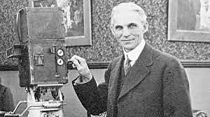 Divulgación de ideas de administración científica; producción en masa con línea de montaje.