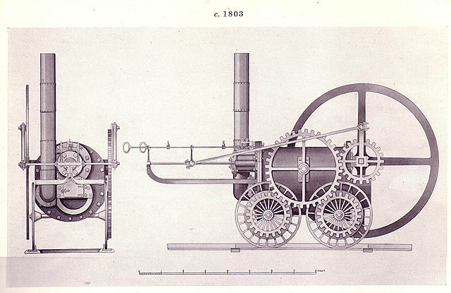 LOCOMOTORA DE VAPOR DE TREVITHICK