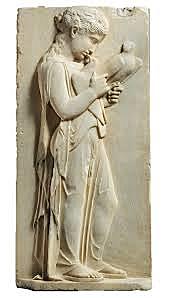 Estela funeraria de mármol