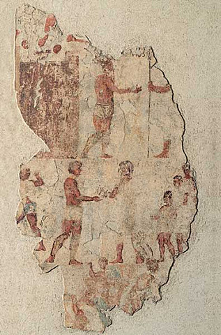 Fresco en una tumba del monte Esquilino