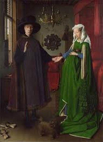 jan van eyck paints the arnolfini portrait