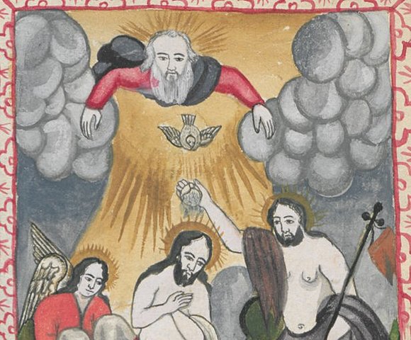 Jesús de Nazaret es bautizado por Juan el Bautista