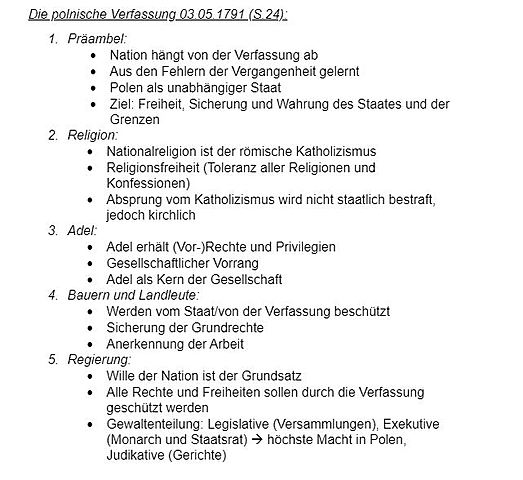 Die polnische Verfassung 1791