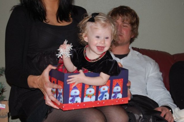 Liz in the box Christmas