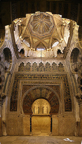 The mihrab of the Cordoba Mosque is begun