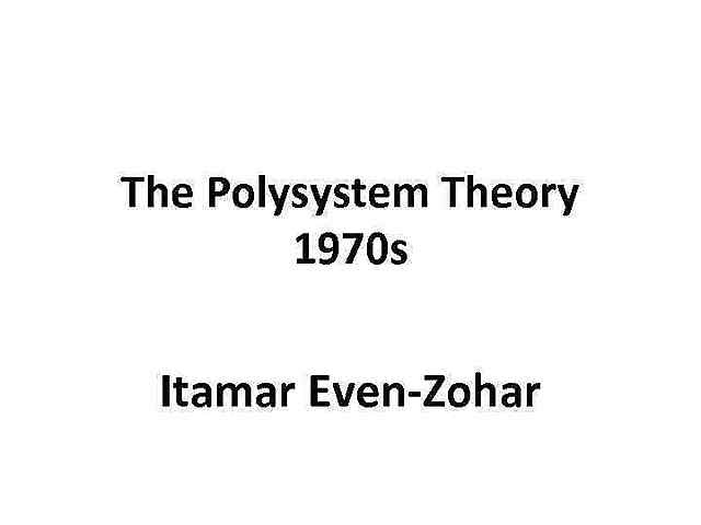 Polysystem theory