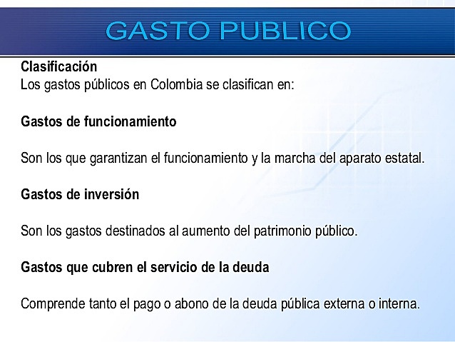 Elementos del Gasto Público