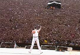 Outstanding performance with Queen live aid
