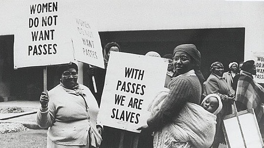 Woman's pass protest