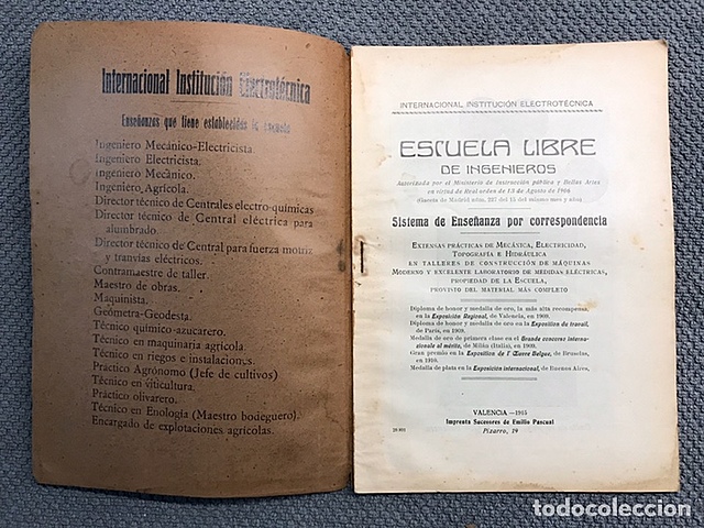 Correspondencia en Escuela Libre de Ingenieros.