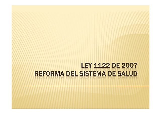 Ley 1122 de 2007