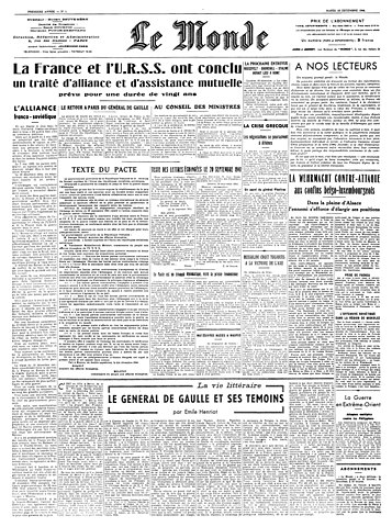 "Le Mond", - Periódico de centro izquierda.