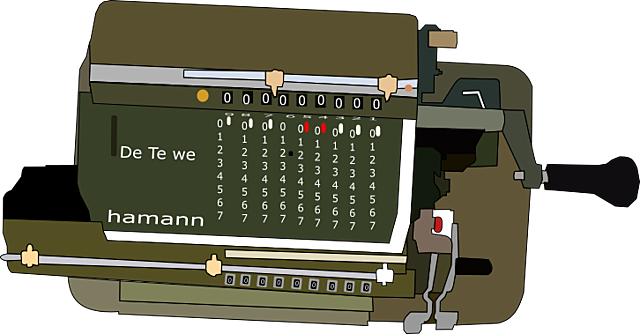 Antigua calculadora mecanica