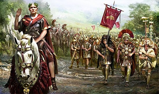 Julius Caesar's arrial in Britain