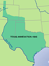 The Annexation of Texas (Political, red)