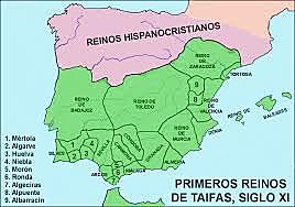 División de Al-Ándalus en taifas