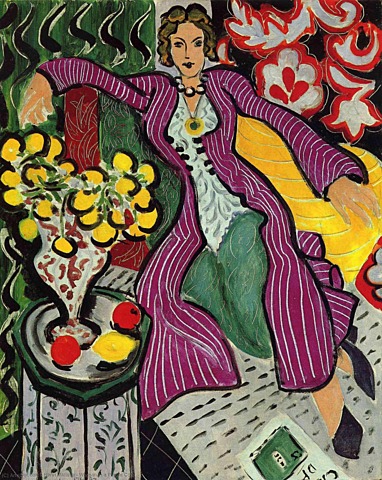 RETRATO DE MUJER CON ABRIGO PÚRPURA - MATISSE