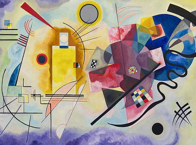 AMARILLO, ROJO Y AZUL - KANDINSKY