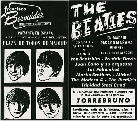 THE BEATLES - ACTUACIÓN PLAZA DE VENTAS (MADRID)