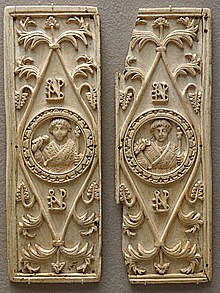 SCULPTURE (DIPTYCHS)Ivory consular diptych of Areobindus, Byzantium, 506 AD, Louvre.
