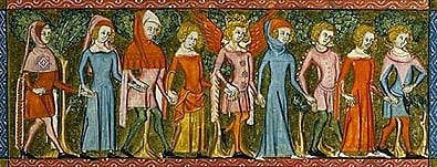 CAROL DANCE STYLE(Medieval Dance scene from the Roman de la Rose, ca. 1350.)