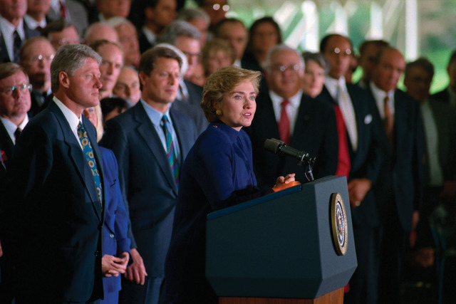 The health care reform bill is presented to Congress.