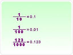 la fraccions decimals