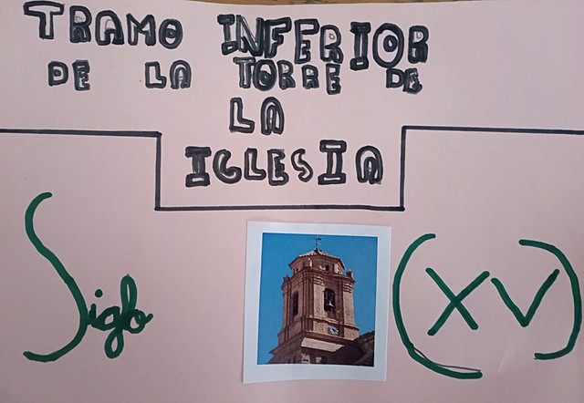 SIGLO  XV CONSTRUCCIÓN TRAMO INFERIOR DE LA TORRE DE LA IGLESIA