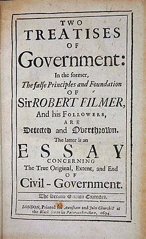 John Locke writes The Second Treatise on Government