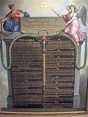 France writes the Declaration of the Rights of Man