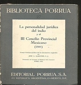 LA PERSONALIDAD JURÍDICA DEL INDIO